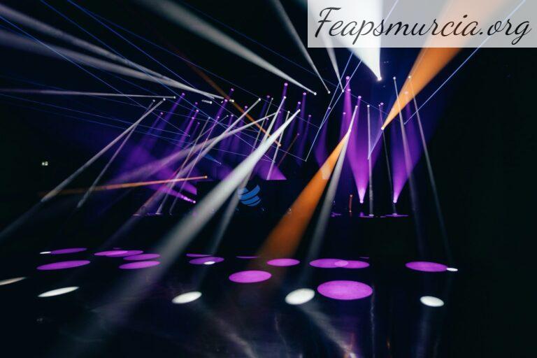 purple orange and blue lights